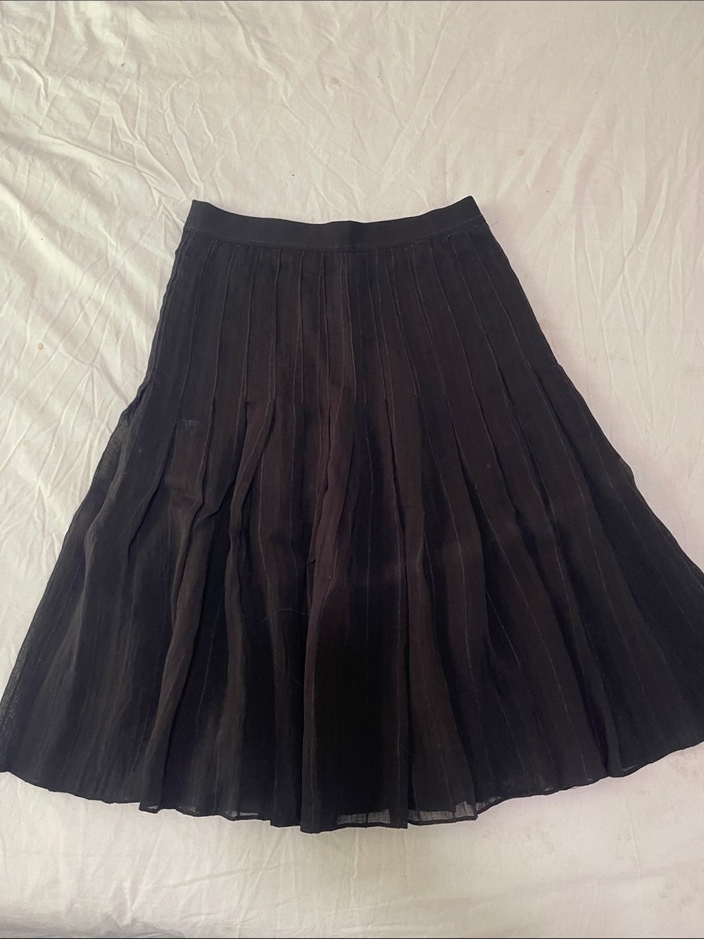 ZARA ZW A Line Midi Pleated Chic Skirt